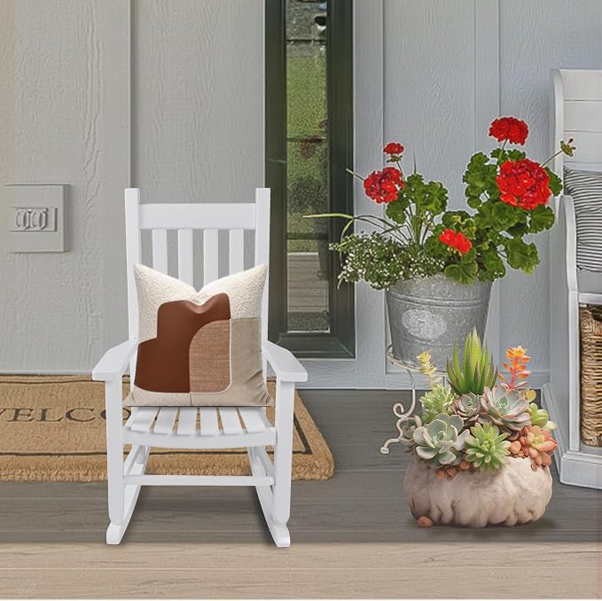 Kids Rocking Chair for Toddlers and Children Comfy Recliner Wooden Rocker for - Image 9
