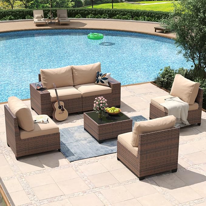 Aoxun 6 Piece Patio Furniture Set by Aoxun