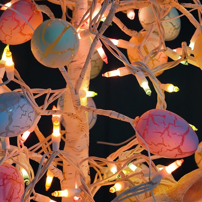 TW SHINE Pastel Easter String Lights, 20FT 100 Count Incandescent Connectable - Image 4