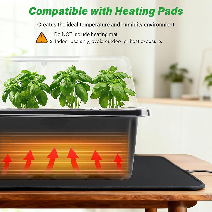Bonviee 5-Pack Seed Starter Tray Seedling Kits, Plant Starter Kit - Image 6