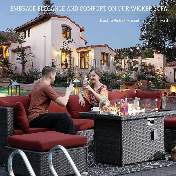 BULEXYARD 11 Piece High Back Outdoor Patio Set - Image 2