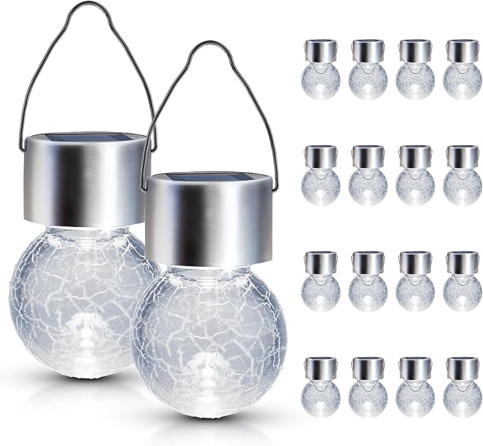 GIGALUMI Solar Lights Outdoor Waterproof, 16 Pack Solar Hanging Lights Garden - Image 7
