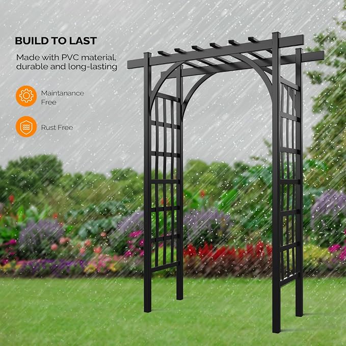 VINGLI Garden Arbor, PVC Wedding Arch - Image 4