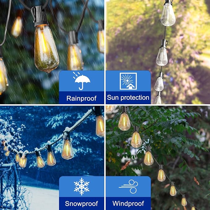 Stright 60FT Solar String Lights Outdoor Weatherproof - Image 8