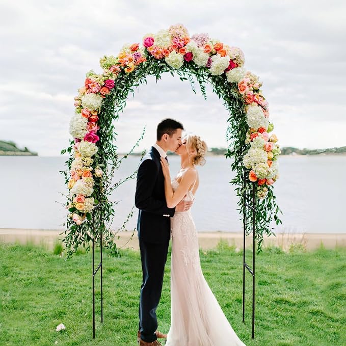 Garden Arch, Outdoor Flower Garden Arch Trellis, Sturdy Steel Arbor - Image 8