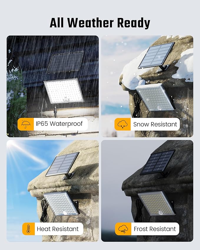 SUPERDANNY Solar Motion Sensor Outdoor Flood Lights - Image 6