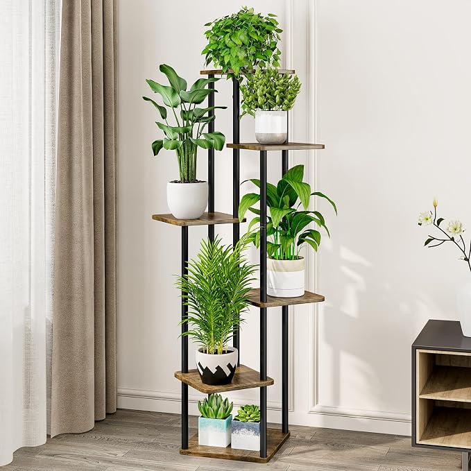 AZERPIAN Plant Stand 6 Tier Indoor Metal Flower Shelf - Image 2
