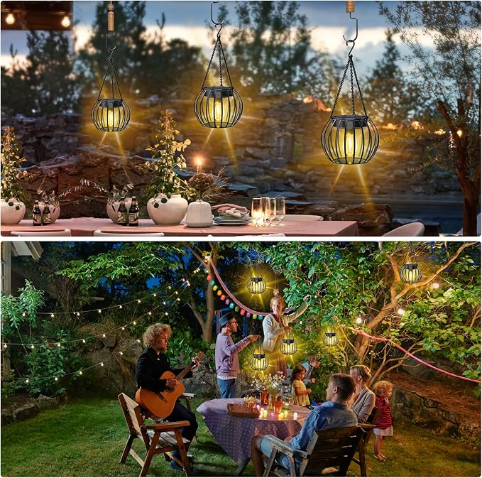 UBright 2 Pack 15" Solar Lights Outdoor Decorative Metal Solar Lanterns Outdoor - Image 6