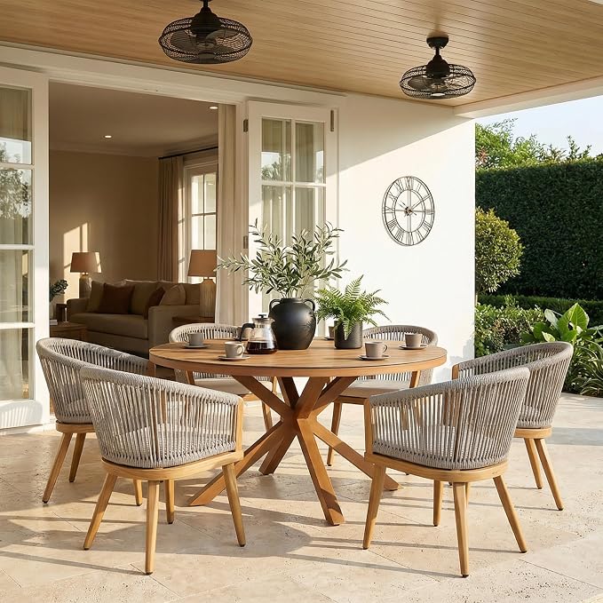 PURPLE LEAF 7-Piece Patio Dining Set by PURPLELEAF