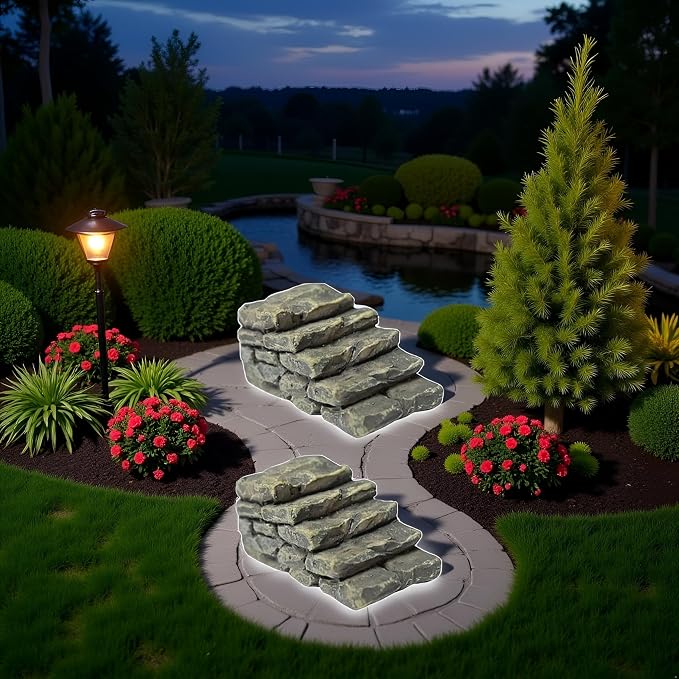 Mini Resin Bridge Stair Stone Straight Bridge Stairs Stone Steps Garden Fairy - Image 8