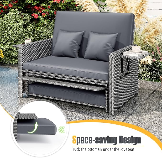 RELAX4LIFE Wicker Patio Outdoor Daybed - Image 5