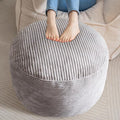 HIGOGOGO Round Stuffed Pouf Ottoman, Corduroy Poufs by HIGOGOGO