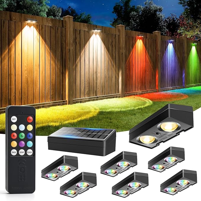 Fence Lights Solar Powered by JOFIOS