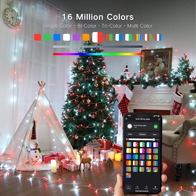 Brizled Smart String Lights, 196ft 600 LED Smart WiFi Color Changing Fairy - Image 3