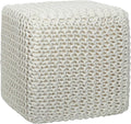 COTTON CRAFT Braided Cube Pouf by COTTONCRAFT