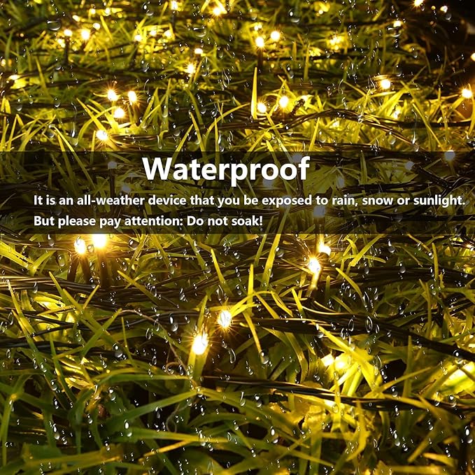 Joomer Solar Christmas Lights Outdoor, 2 Pack Total 144FT 400 LED 8 Modes - Image 3