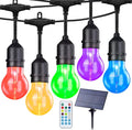 Auroraworld 48FT Solar RGB Outdoor String Lights, Dimmable Waterproof LED Patio by Auroraworld