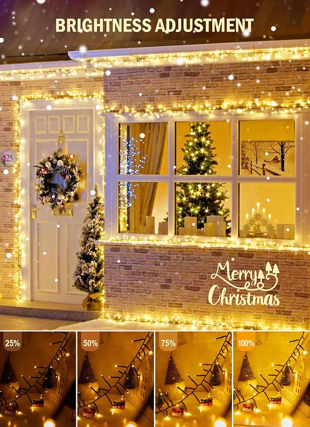 Brightown Christmas Tree Lights Outdoor Cluster Lights - Image 5