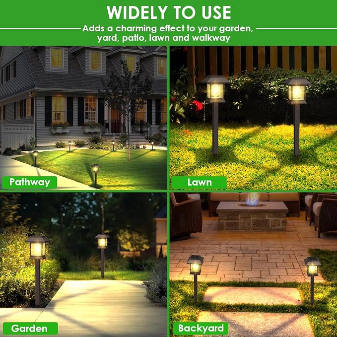 Solar Outdoor Lights, 12 Pack Solar Pathway Lights Waterproof, Landscape - Image 6