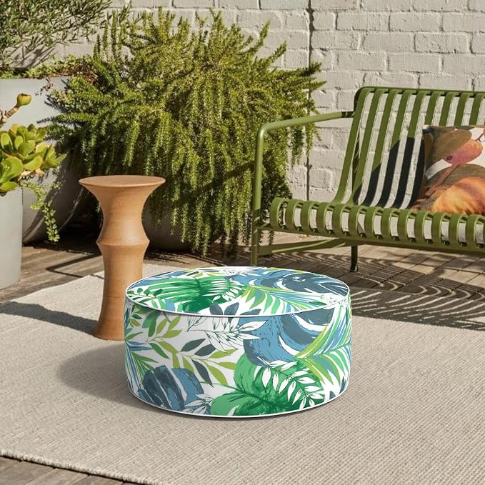 Patio Inflatable Ottoman, 21x9 Inch Portable Stool Ottoman - Image 4