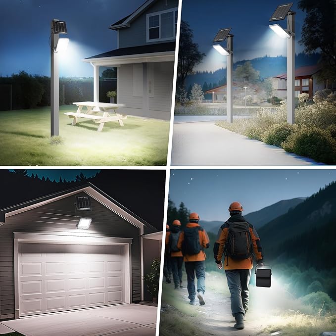 100W Solar Flood Light Outdoor Waterproof, 24000LM 6500K LED Solar Street Light - Image 7