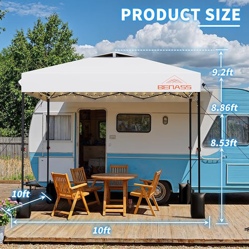 10x10 Pop Up Canopy, Easy Up Canopy Tent, Heavy Duty Tents - Image 2