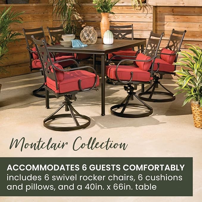 Hanover Montclair 7-Piece Outdoor Dining Set - Image 6