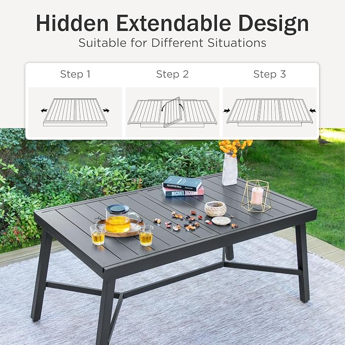 PHI VILLA 9 Pieces Outdoor Dining Set - Image 3
