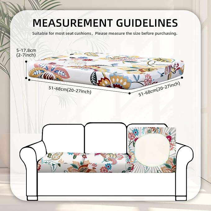 8Pcs Stretch Patio Cushion Covers, Outdoor Couch Covers Replacement, Outdoor - Image 2