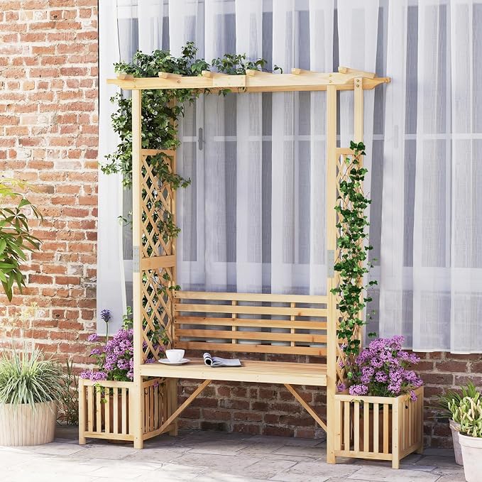 HAPPYGRILL Patio Garden Arbor - Image 2