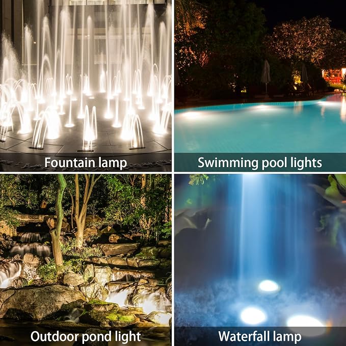 AVEKI Solar Pond Spotlights, 12 LED Solar Underwater Lights - Image 5