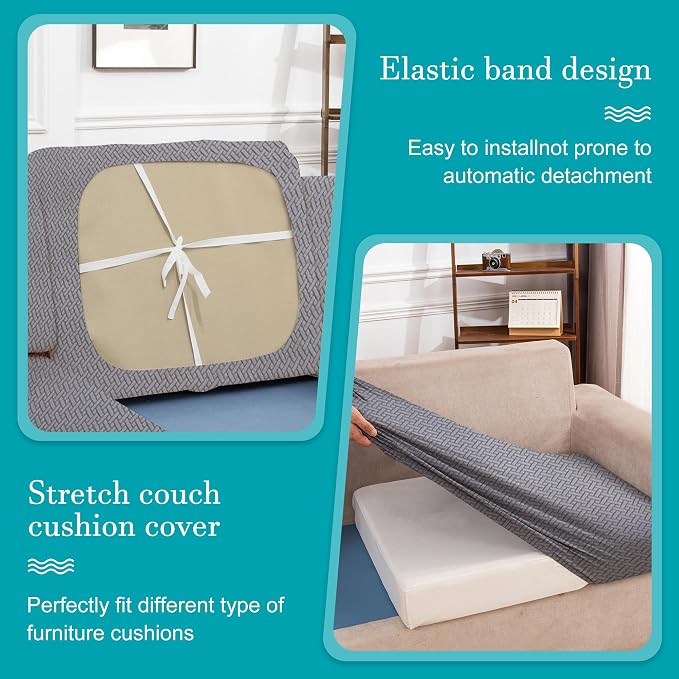14Pcs Stretch Patio Cushion Covers, Outdoor Couch Covers Replacement, Outdoor - Image 5
