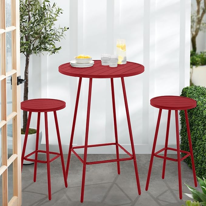 Best Choice Products 3-Piece Patio Dining Set, Bar Height, Outdoor Bistro Set - Image 7