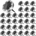 30 Pack Solar Ground Lights Outdoor, 8 LED Mini Flat Solar Disk Lights by Unknown