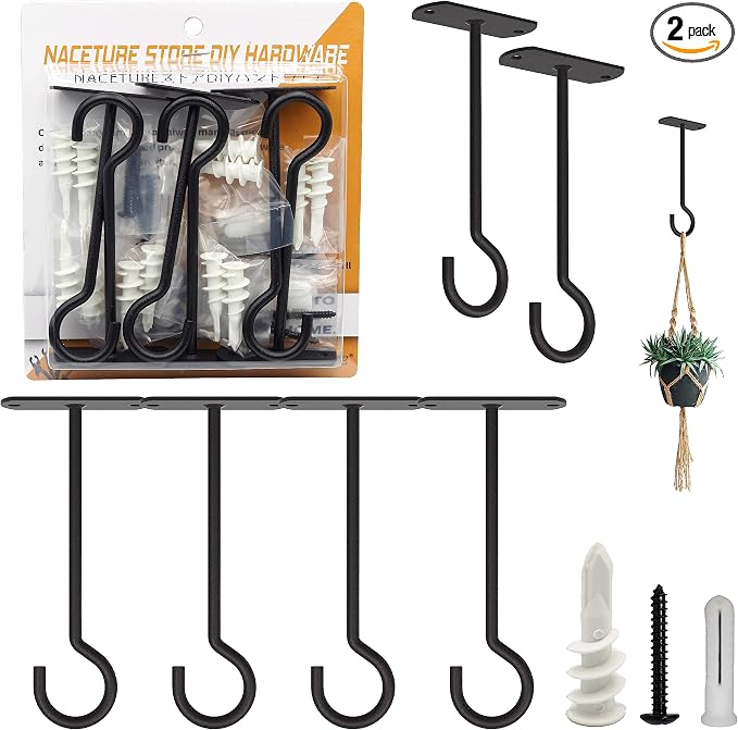 NACETURE Ceiling Hooks Heavy Duty 2 Pack by NACETURE