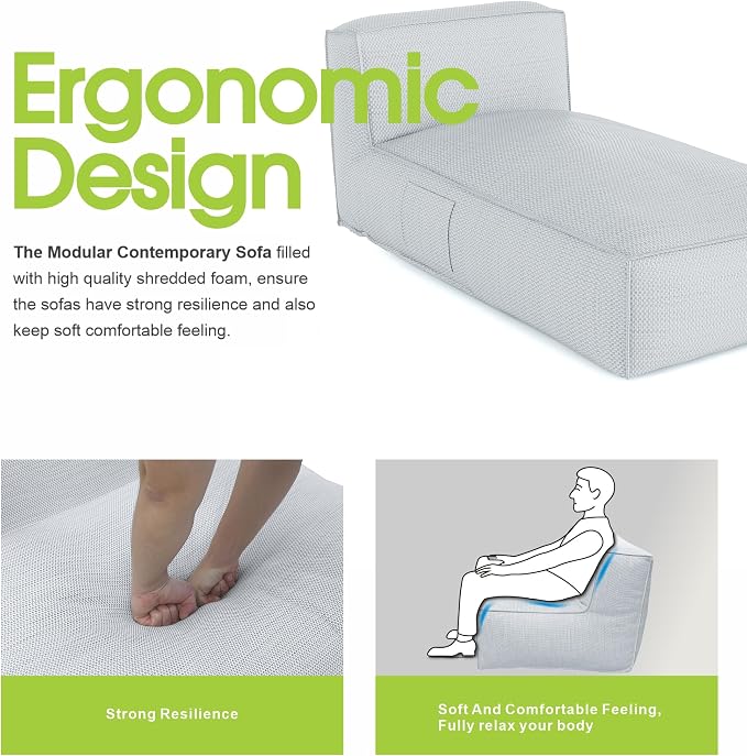 Outdoor Bean Bed Chair Sun Lounger, Outdoor Couch Sofa - Image 5