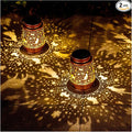 2 Pack Cat Outdoor Solar Hanging Lanterns Waterproof LED Solar Lights Metal by TIGGSY