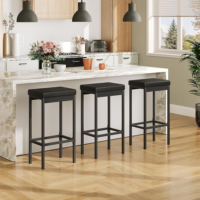 HOOBRO Bar Stools, 24.8-Inch Height, - Image 2