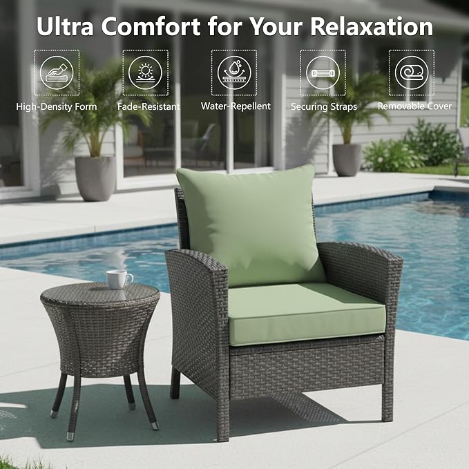 22x22 Inch Patio Chair Cushion - Image 2