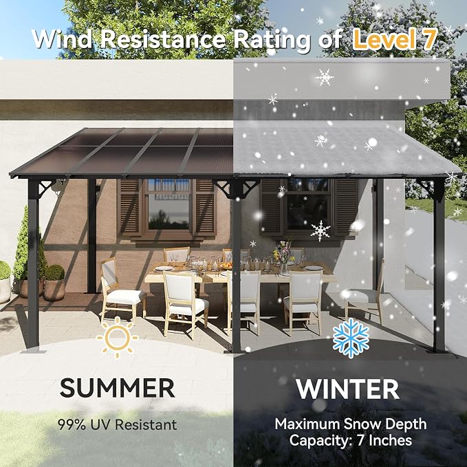 Aoxun 16' x 10' Gazebo for Patio, Gazebo Pergola - Image 4