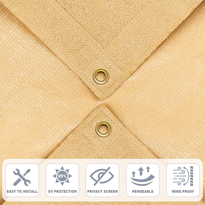 Cool Area Sun Shade Cloth with Grommets 5×24 FT Shade Panel Shade Tarp Screen - Image 4