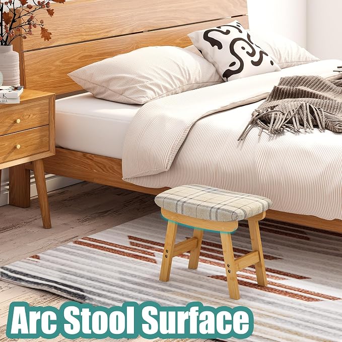 Foot Stools Ottoman, Small Soft Footrest Ottoman - Image 4