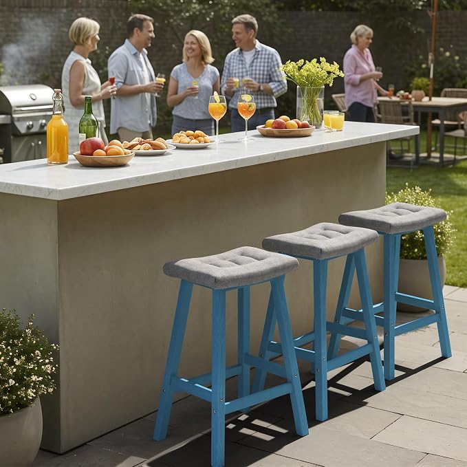 Ciokea 2 Set 29" Outdoor Bar Stools - Image 7