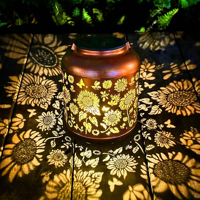 Solar Lanterns Outdoor Waterproof, Sunflower Gifts by ANYTALK