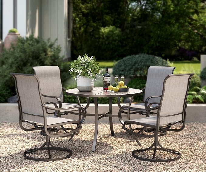 PHI VILLA 5 Piece Outdoor Patio Dining Set by PHIVILLAThepioneerofcomfortablehouseholdsupplies