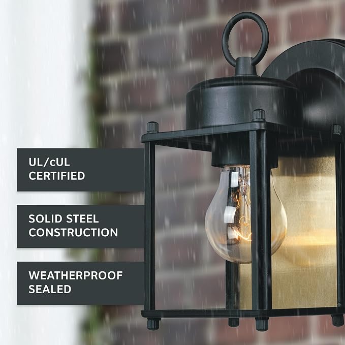 DESIGNERS FOUNTAIN Preston Outdoor Light Fixture, 8 Inch Exterior Wall Lantern - Image 3