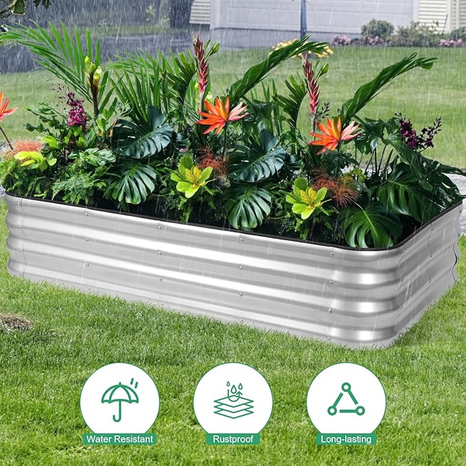 1MORE Raised Garden Bed -5X3X1 Galvanized Planter Box - Image 5