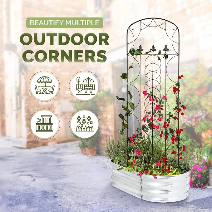 Idzo 71 in. Decorative Metal Trellis - Image 6