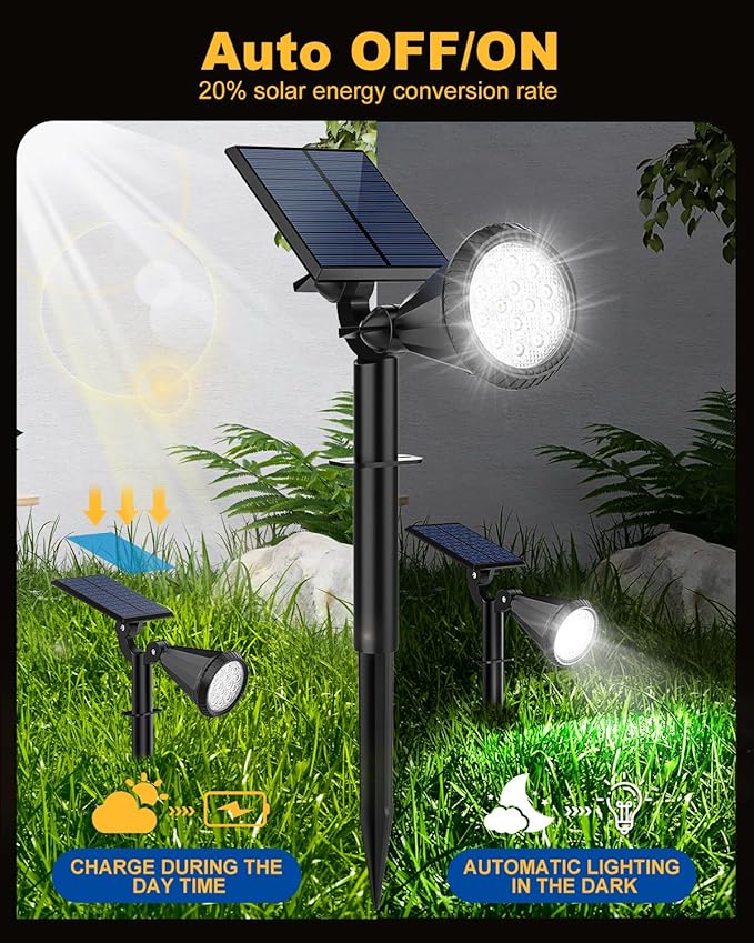 Solar Spot Lights Outdoor, 14 LED Outdoor Solar Lights - Image 3