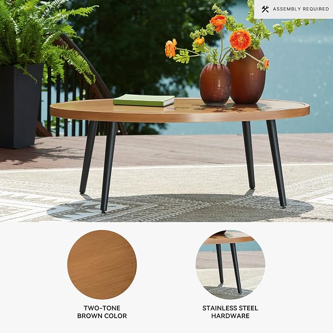 Signature Design by Ashley Horizon Hall Casual Outdoor Coffee Table - Image 3